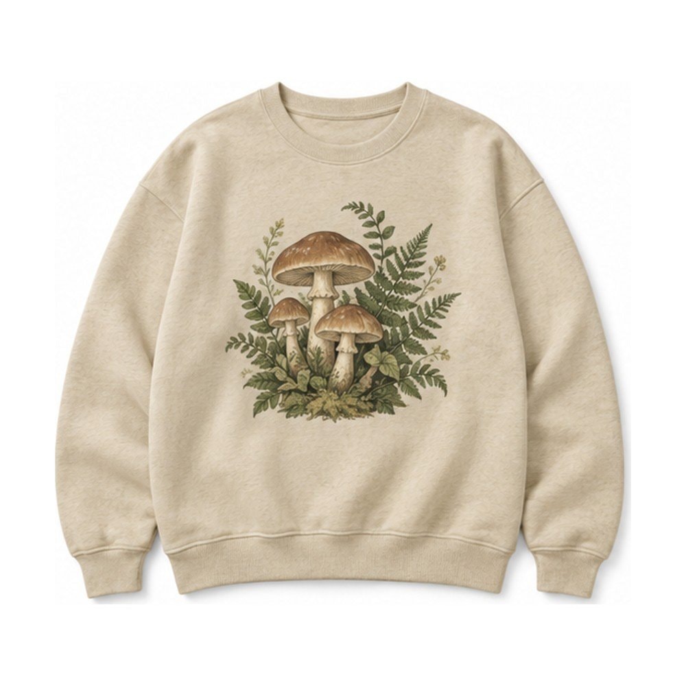 Mushroom & Fern Cluster Sweatshirt